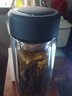 富光 玻璃杯 男女士车载商务办公泡茶水杯加厚杯底G1416系列 双层350ml墨兰有滤网  杯套杯刷 实拍图
