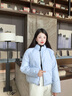 真维斯女装外套2025冬季新款时尚韩版立领上衣女厚款宽松棉服百搭衣LE 冰蓝8650 L 165/88A 实拍图