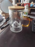 怡品堂 茶具 茶杯耐热玻璃杯茶水分离杯带把过滤喝茶杯男女士办公室家用观山水杯带盖 创意加厚玻璃泡茶杯 知风杯500ml(竹盖） 实拍图