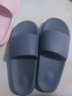 惠夫人拖鞋男室内夏季防滑软底洗澡家用情侣平跟女士家居家浴室凉拖鞋 【简约/轻】浅灰 42-43 （适合41-42码穿） 实拍图