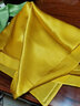 故事人生人生故事丝巾纯色真丝小方巾百搭素色桑蚕丝小领巾休闲小丝巾围巾 姜黄色 53*53cm 实拍图