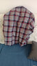 杉杉纯棉格子长袖衬衫男士保暖加厚衬衫男中年格子加绒衬衣 6206 42 实拍图
