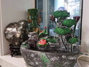 人文家居 假山喷泉流水摆件工艺品客厅玄关桌面加湿器创意办公室高山水景装饰品开业礼品送朋友 小号不配雾化器 28*19*28CM 实拍图