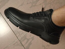 斯凯奇（Skechers）秋冬男鞋一脚蹬皮鞋休闲商务鞋舒适软底上班通勤鞋204702 全黑色/BBK 42 实拍图
