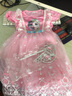 贝乐聪童装女童连衣裙儿童冰雪奇缘爱莎公主裙网纱裙表演裙生日礼物裙子 短袖粉色爱莎单裙 120 (建议身高105cm左右) 实拍图