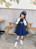 可可鸭（QQ DUCK）童装儿童裙子女童连衣裙大童春装运动风棒球裙学生青少年衣服 (K棒球连衣裙)藏蓝 120CM 晒单实拍图