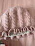 婴儿帽子秋冬季宝宝胎帽半边宫廷公主帽纯棉0-1岁女童针织套头帽子 K-123儿童公主麻花粉色-加棉 均码有弹力 晒单实拍图