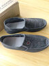 老北京布鞋男透气防滑工作鞋一脚蹬懒人帆布鞋轻便软底休闲驾车鞋  DF01深灰色 41 实拍图
