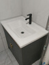 优莱可可落地式浴室柜陶瓷一体盆洗手盆柜组合卫生间洗脸盆洗漱台池太空铝 绅士灰落地大门50cm 实拍图