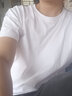 诗兰伦萨（SHILANLUNSA）纯棉t恤女韩版宽松百搭圆领学生短袖T恤纯棉显瘦上衣打底衫女夏季 纯白色 M 【建议：95-110斤】 实拍图