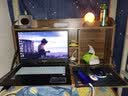 励耘大学生宿舍神器床上电脑桌书桌悬空懒人桌寝室简易学习小桌 枫樱木带灯(上铺 下铺通用) 实拍图