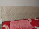 欧苏缦新款全包加厚高档床头罩套靠背软包简约现代皮木床头盖布保护套子 香槟 2.1米长床头罩 实拍图