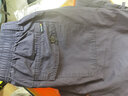 守约贤者新款春秋季宽松薄款工装裤男士肥加大码休闲裤户外多口袋长裤纯棉 A2012铁灰 L【建议体重120-140斤】 实拍图