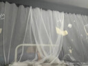 艳阳天（YANYANGTIAN）床帘加蚊帐全封闭遮光一体式布帘学生宿舍寝室上铺下铺女床带支架 星球【2片帘+蚊帐+顶+支架】 宽90*长190*高107(三门) 实拍图