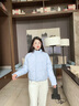 真维斯女装外套2025冬季新款时尚韩版立领上衣女厚款宽松棉服百搭衣LE 冰蓝8650 L 165/88A 实拍图