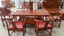 安邸红木家具 非洲花梨（学名:刺猬紫檀）茶几桌实木茶桌功夫茶桌茶台新中式茶桌椅组合 1.38米茶桌+1圈椅+4将军凳 实拍图