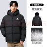 骆驼火山2.0羽绒服2025秋冬新款连帽加绒加厚面包服冬季短款羽绒服 暗夜黑/暗夜黑，男女同款 M 实拍图