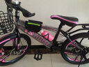 优诗诺（YOUSHINUO）儿童自行车山地车男女孩单速变速辐条一体轮可选6-8-9-15岁学生车 变速黑粉+双碟刹一体轮+大礼包 20 寸适合125-145CM 实拍图