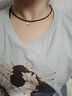 伊黛儿超萌猫咪珍珠项链超闪黑尖晶石颈链choker锁骨链轻奢小众生日礼物 L1084猫咪锁骨链36+6cm 实拍图
