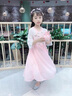 贝孩趣童装汉服女童连衣裙夏装公主裙儿童古装裙子六一儿童节演出中国风 粉红色 130码(建议身高115-125厘米) 实拍图