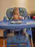 神马多功能儿童餐椅可折叠婴儿餐椅便携多档调节稳定带餐盘餐桌椅CR 卡通蓝 实拍图