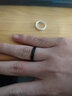 圣雅罗925银戒指情侣对戒一对活口男女款时尚首饰生日礼物送女友 朝暮对戒  男黑女银 一对价 实拍图