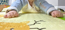 欧孕（OUYUN）爬爬垫婴儿折叠xpe加厚爬行垫宝宝早教中心泡沫地垫子双面大尺寸 围脖长颈鹿 200CM*180CM*加厚（1.8cm左右） 实拍图
