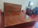 惠寻 京东自有品牌 床新中式全实木实木床1.5米单人床1.8米x2米双人床 胡桃木单床 1800mm*2000mm箱框结构 实拍图
