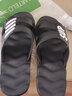 卡帝乐鳄鱼拖鞋男士休闲拖鞋浴室家居一字拖百搭凉拖鞋子 男 1492 黑白 44 实拍图