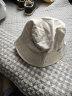 戴维贝拉（DAVE＆BELLA）新生宝宝遮阳帽婴儿帽子儿童防晒帽夏天女童太阳帽夏季男童渔夫帽 米白-N（DBX17721） 48CM（建议帽围约46-48cm) 晒单实拍图