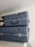 世界地理【新品】多功能行李箱男女前开盖铝框拉杆箱子旅行密码箱20登机 星河蓝（经典款-电脑兼容仓） 24英寸 -托运箱 实拍图