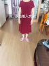 Aosijie高端品牌 连衣裙女2024夏季新款减龄显瘦中年妈妈阔太太雪纺裙子 酒红色 XL 建议110-120斤 晒单实拍图