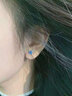 萃妃斋一路有你鹿角银耳钉女养耳洞免摘耳饰耳环送女友情人节生日礼物 蓝钻简约包装 实拍图