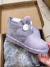 巴拉巴拉童鞋儿童雪地靴男宝女宝棉靴加厚加绒短靴新冬季靴子防水萌趣 粉紫70002 30 实拍图