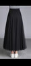 欧偲麦 网纱半身裙女新款女士a字裙高腰韩版百褶裙半身长裙子 9588 黑色 均码 实拍图