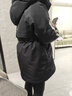 鸭鸭（YAYA）佟丽娅同款羽绒服女中长款2023年冬季新款连帽收腰显瘦保暖外套HY 黑色 S (155) 实拍图