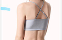 金三塔抹胸带胸垫防走光时尚打底吊带抹胸运动裹胸 灰色有胸垫 L (165/88A) 实拍图