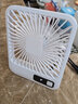 雅兰仕小风扇桌面台式挂壁风扇小型办公室学生宿舍家用usb电风扇户外便携移动大风力轻音充电式手持电扇 插电款白+5档风速+轻音大风力 实拍图