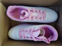 亿步仑（YIBULUN）女子粉色足球鞋儿童碎钉球鞋女TF中小学生足球训练鞋运动鞋女钉鞋 0999白粉碎丁 36 实拍图