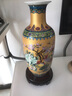 欢畅 景德镇陶瓷器珐琅彩落地大花瓶现代中式客厅装饰品电视柜摆件 47cm金牡丹冬瓜瓶+塑料底座 实拍图