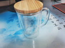 禾阳 玻璃杯泡茶杯日式茶水分离家用简约个性 创意办公室杯子过滤 竹盖玻璃三件杯-高款 实拍图