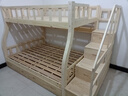 梵袖屿【现货包安装】上下床实木儿童床双层床高低上下铺成人床子母床 梯柜款 （床+书架+ 抽屉+床垫*2） 上铺宽140*下铺宽160 实拍图