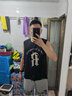 真维斯背心男夏季冰丝速干宽肩无袖马甲男士宽松加大码网眼运动跨栏坎肩 黑色(大复古字体) XL (建议135-155斤左右) 实拍图
