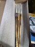 漢墨 兰亭白玉毛笔套装 狼毫小楷中楷大楷学生初学用毛笔 文房四宝兼毫毛笔3支装 实拍图