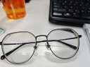 万新（WAN XIN） 近视眼镜防蓝光辐射非球面现片配眼镜框男女0-1500度配成品眼镜 金属-全框-2006SV-银色 1.74多屏防蓝光镜片（近视酷薄） 晒单实拍图