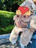 Aengbay昂贝 新生儿棉衣婴儿连体衣秋冬加厚加绒保暖连帽哈衣宝宝外出抱衣爬爬服 卡其色 80cm 实拍图