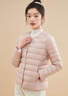 雪中飞羽绒内胆女轻薄羽绒服女短款2024年新款冬季内搭修身时尚羽绒服外 浅粉 M 实拍图