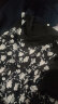 莫代尔连衣裙2024夏季薄款泡泡袖拼接雪纺碎花背带宽松显瘦遮肚假两件裙 MX-9-3050_黑色 L [100-120] 晒单实拍图