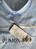 罗蒙（ROMON）翻领长袖衬衫男商务职业正装中青年纯色工装休闲蓝色衬衣男士上衣 蓝色+蓝色 38 实拍图