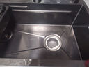 浪鲸（SSWW）厨房水槽枪灰色纳米不锈钢台下盆洗碗池洗菜盆家用一体大单槽TK12 80×46抽拉龙头+皂液器 实拍图